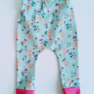 Leggings, 6-12 months, rabbit leggings, girls leggings with bunny design 