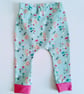Leggings, 6-12 months, rabbit leggings, girls leggings with bunny design 