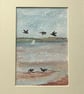 Geese at low tide hand painted art - Image 1