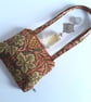 Zip up shoulder bag upcycled in an autumnal vintage William Morris vine print