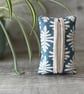 Blue  Linen Cotton  Fabric Tissue Holder 