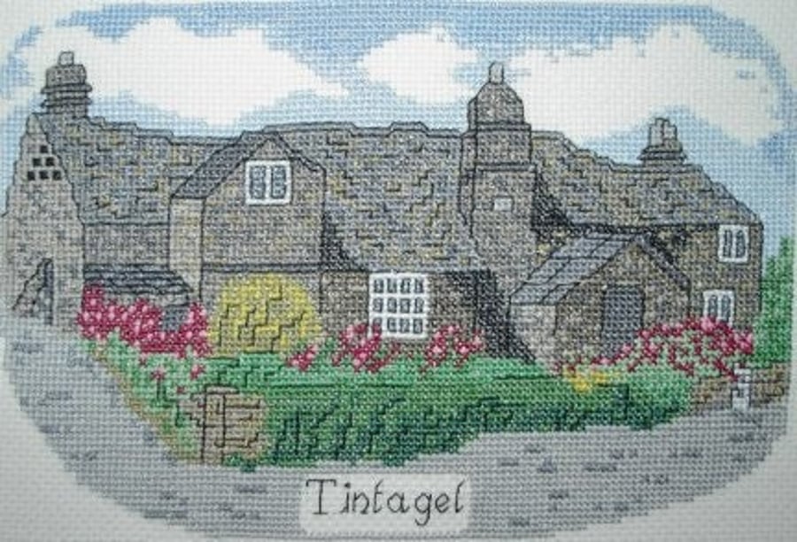 Tintagel in Cornwall cross stitch chart