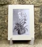 White Orchid Flower - Original Graphite Pencil Drawing - Image 1