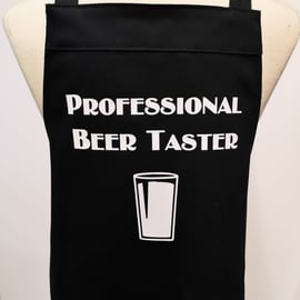 Large cotton apron - professional beer taster. option to personalise