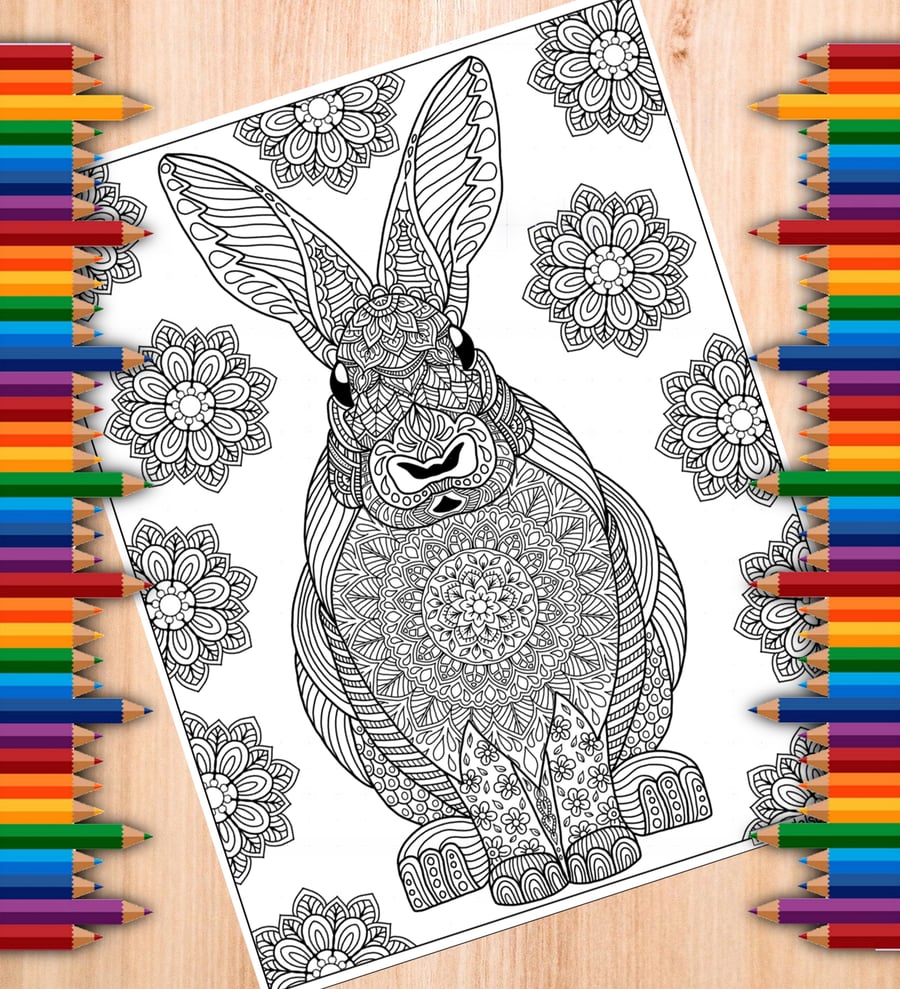 Digital Colouring Pack - Bunny and Deer