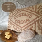 Custard Cream Crochet Cushion Graph Pattern Only 