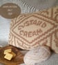 Custard Cream Crochet Cushion Graph Pattern Only  - Image 1