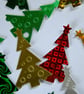 25 Christmas Tree Sizzix die cuts for embellishing cards, table decoration. - Image 2