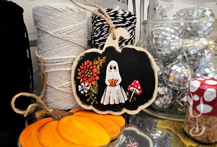 Autumn Ghost- Hand-painted hanging decoration