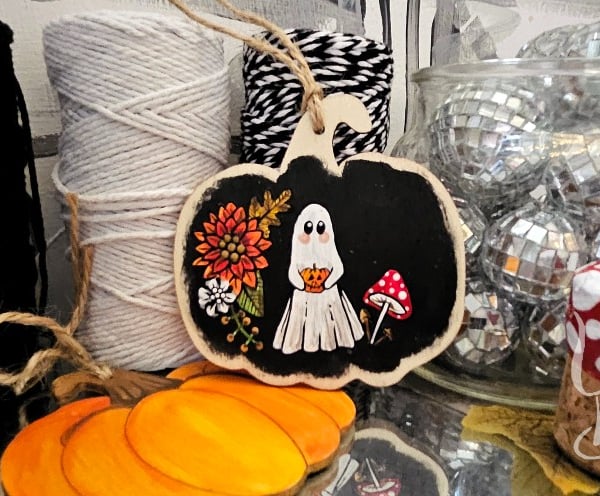 Autumn Ghost- Hand-painted hanging decoration