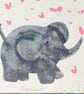 Baby elephant and butterflies unframed screen print-new baby gift - Image 2