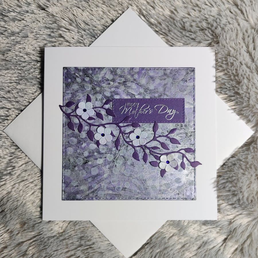 Purple Mother's Day Card 