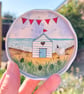 Handmade Beach Hut Fridge Magnet, Meaningful Coastal Keepsake Gift - Image 1