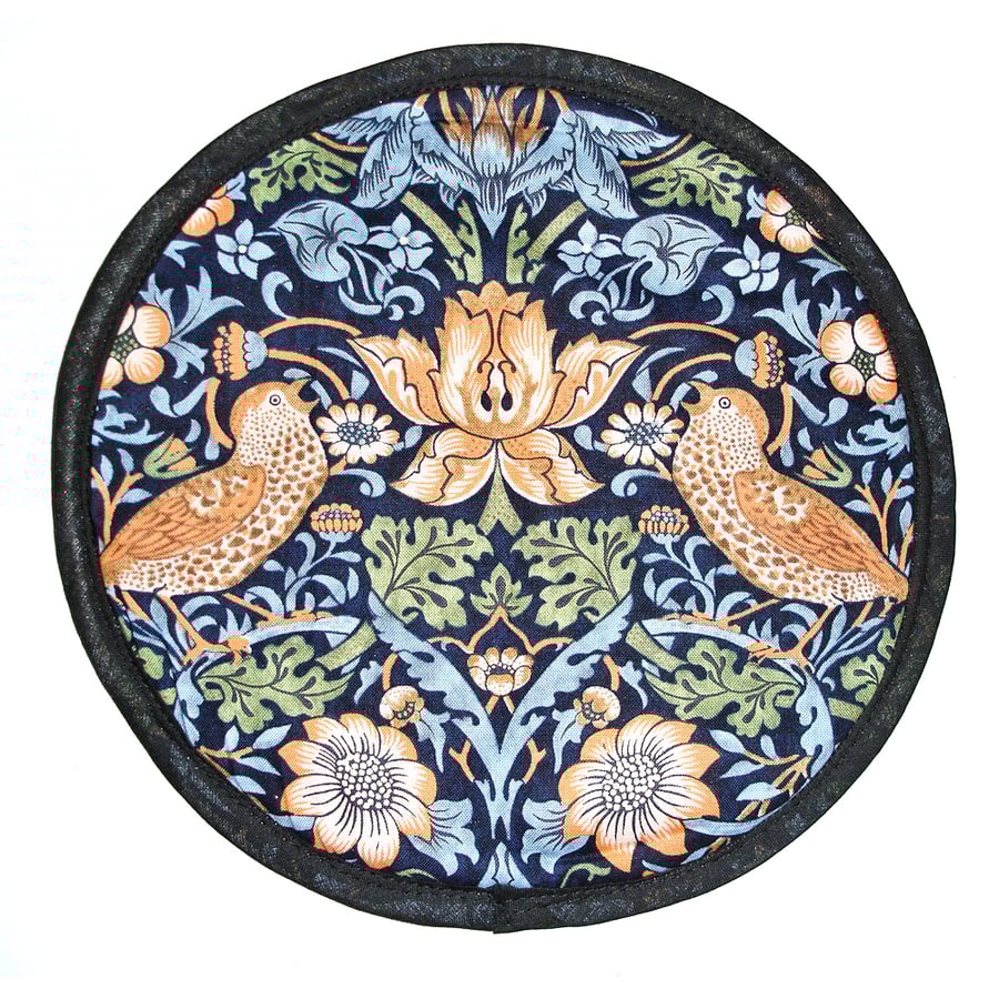 Trivet William Morris Strawberry Thief Mat 8" Pad Dining Pot Stand Surface Saver