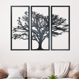 Tree Wall Art - Three Panel Metal Wall Art