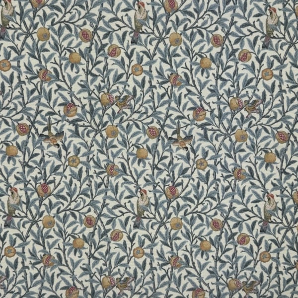 William Morris Water Resistant Tablecloth OVAL. 300 x 145cm . Bird Pomegranate