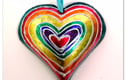 Handmade Tin Hearts decorations