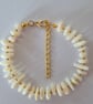 White Shell Chip Bead Bracelet - Handmade Beaded Bracelet - Image 3