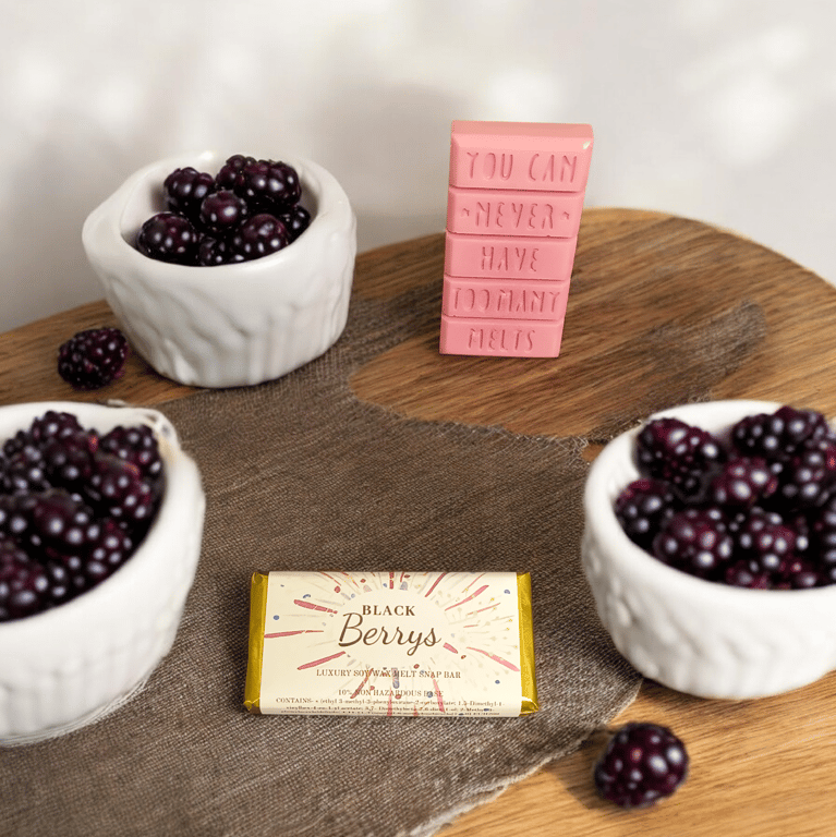Handmade blackberry wax melt snap bar - highly scented - beautiful gift idea 