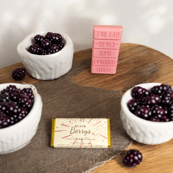 Handmade blackberry wax melt snap bar - highly scented - beautiful gift idea 