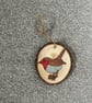 Set of 4 Robin Hand Drawn Wood Slice Decorations - Free P&P - Image 4