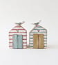 Hand Painted Wooden Beach Hut with Seagull  - Image 5