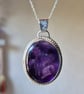 Handmade sterling silver and amethyst pendant  - Image 5