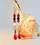 Swarovski Ruby Red Teardrop Earrings - Handmade In Devon - Image 8