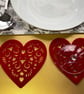 Acrylic Heart Coasters Set of Four or Six V2 - Image 1