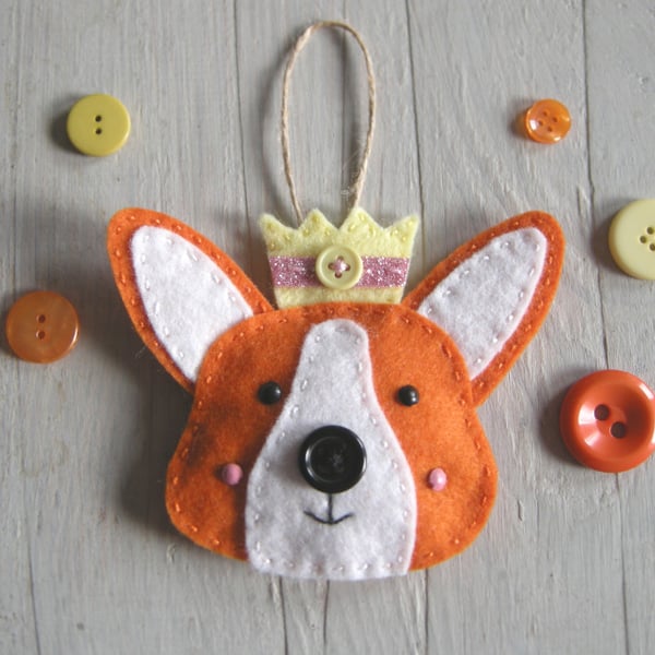 Coronation sewing kit. Make Florence the Corgi decoration