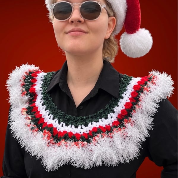 Christmas Elf Fairy Pixie Festive Capelet Collar