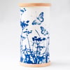 Butterflies, Cow Parsley and Grasses Cyanotype Candle Cover