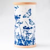 Butterflies, Cow Parsley and Grasses Cyanotype Candle Cover