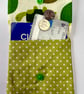 Turtle fabric fold-over coin purse - Image 3