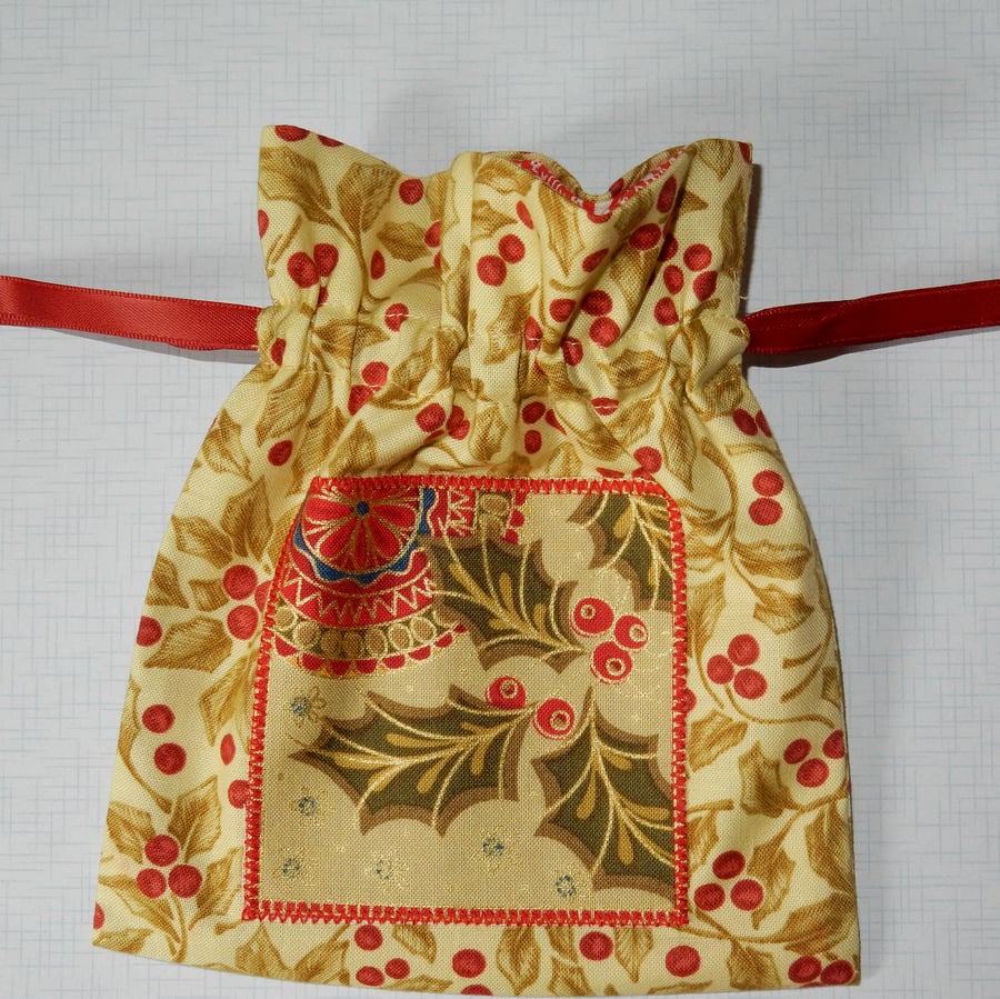 Luxury fabric Christmas gift bag