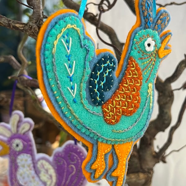 Hanging  Decoration Folk Art Bird