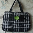 Black and White Check Handbag