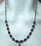 Amethyst Moon Star Necklace Purple Gemstone Celestial Gift for Her UK Handmade - Image 2