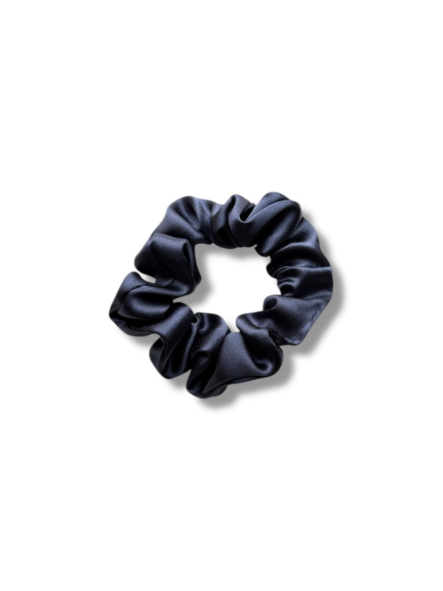 Midnight Blue Mulberry Silk Scrunchie - Regular