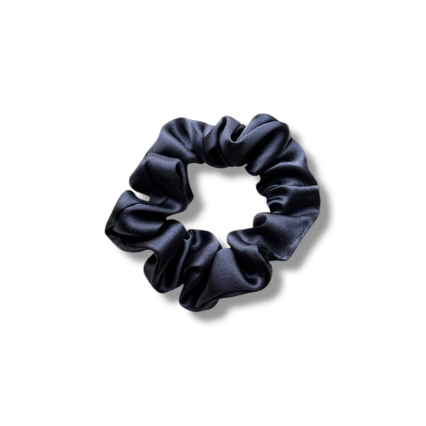 Midnight Blue Mulberry Silk Scrunchie - Regular