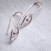 Silver Earrings - Sterling Silver Leaf Drop Earrings