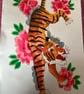 A4 print of a Chinese tiger in felt tip