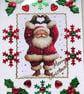 Hand Crafted Decoupage Chistmas Card - Merry Christmas (3357) Father Christmas