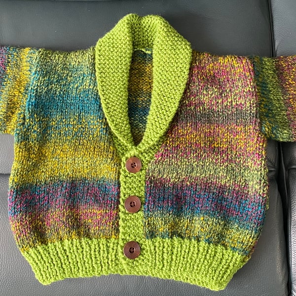 Chunky Hand Knitted Cardigan (Chest 30”)