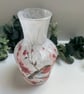 Decoupage Glass Vase: Robin, Upcycled - Image 3