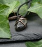 Simple Copper Wire Wrapped Black Pebble Pendant - Image 6
