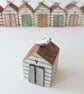 Hand Painted Wooden Beach Hut with Seagull  - Image 3