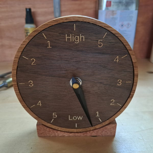 Tide clock - individually made from Scottish Oak and walnut