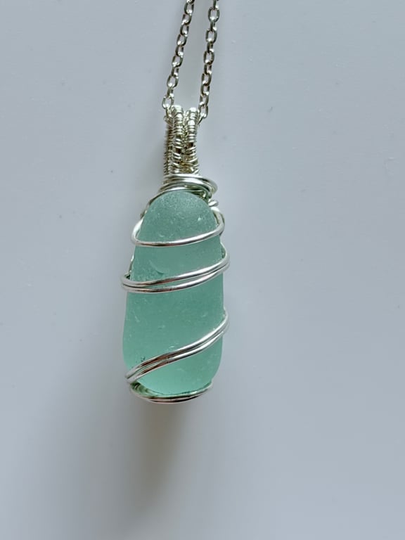 Scottish Sea Glass Necklace – Genuine Beach Glass Pendant – Ocean Inspired Gift
