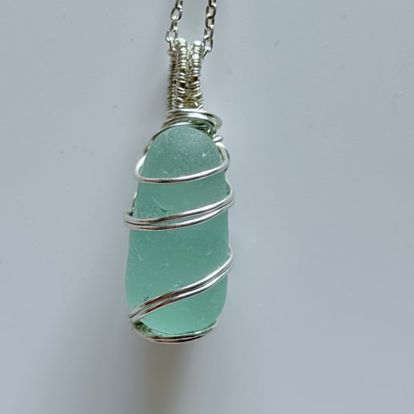Scottish Sea Glass Necklace – Genuine Beach Glass Pendant – Ocean Inspired Gift